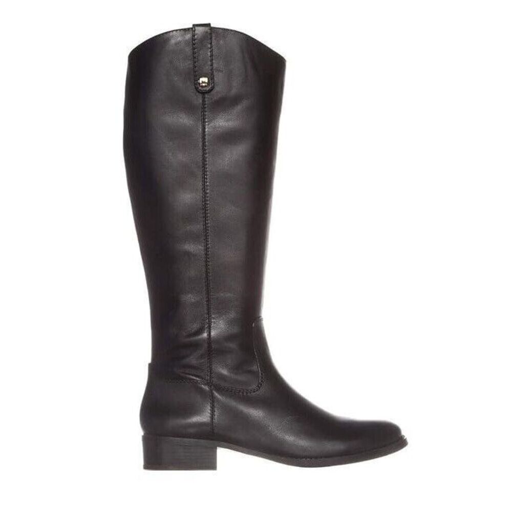 INC Womens 5.5 M Black Fawne Zip Up Knee High Riding Boots NIB XQ2